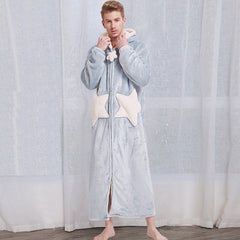 Couple Winter Bath Robe Hooded Night Dress Gown - NoirPyjamas