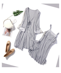 2-Piece Breastfeeding Pyjama Set For Pregnant Women - NOIRPYJAMA