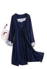 2-Piece Breastfeeding Pyjama Set For Pregnant Women - NOIRPYJAMA