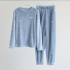 Coral fleece couple pyjamas - NoirPyjamas