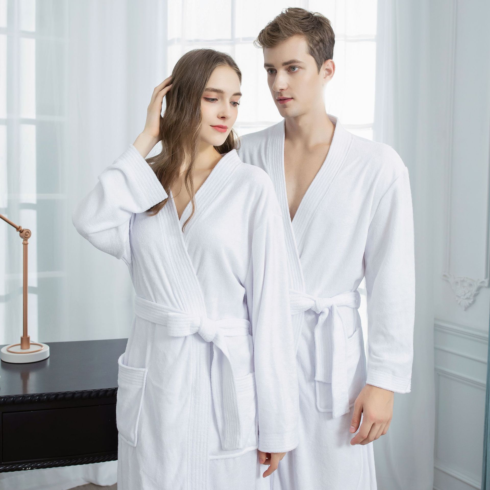 Bathrobe – Couple Four Seasons Unisex Towel Robe – Women’s & Men’s - NOIRPYJAMA