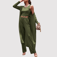 3-Piece Casual Lounge & Cover-Up Set - NOIRPYJAMA