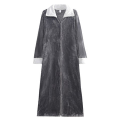 Plus Size Flannel Warm One-piece Nightgown Pyjama For Men Winter - NOIRPYJAMA