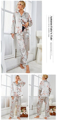 Fashion Printed Pyjamas Spring Summer Thin Long Sleeves - NoirPyjamas