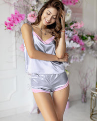 Fashionable and Comfortable Lace Pyjama Set - NoirPyjamas
