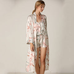 Soft Colours Floral Pyjama 3 Piece Set - NoirPyjamas