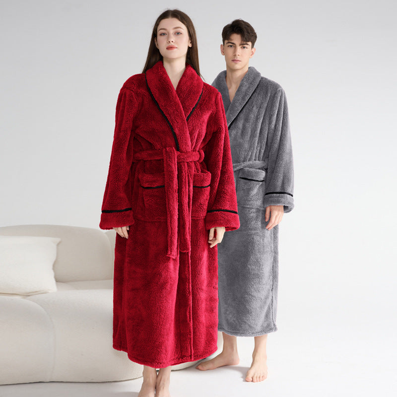 Couple’s Thick Night-Robe – Autumn & Winter Loungewear - NOIRPYJAMA