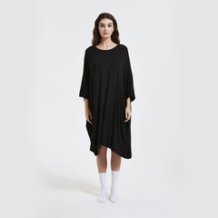 Fashionable Short-sleeved Printed Nightgown - NoirPyjamas