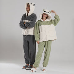 Couple’s Coral Velvet Pyjama Set – Men’s & Women’s Loungewear - NOIRPYJAMA