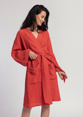 Sleeve Nightgown Cardigan Double-layer Gauze Pyjama - NoirPyjamas