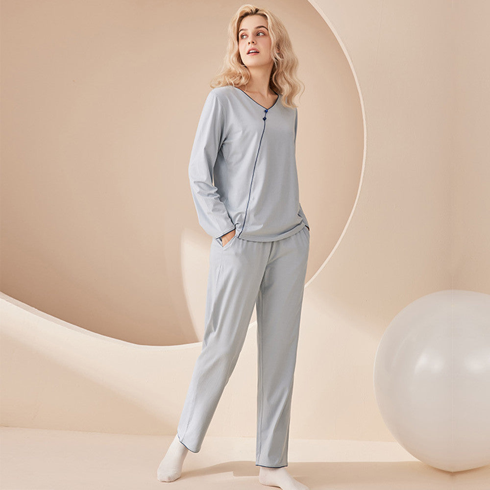 Fashionable Out & In-Pyjama 2-Piece Set – Modal & Cotton Lounge Set - NOIRPYJAMA