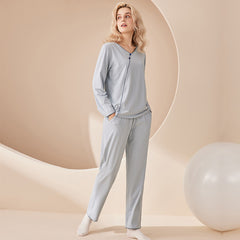 Fashionable Out & In-Pyjama 2-Piece Set – Modal & Cotton Lounge Set - NOIRPYJAMA