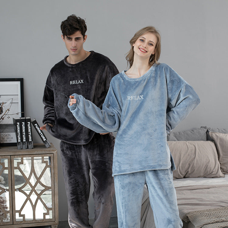 Flannel Pyjama Sets Winter Couple Sleepwear - NoirPyjamas