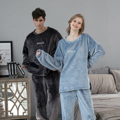 Flannel Pyjama Sets Winter Couple Sleepwear - NoirPyjamas
