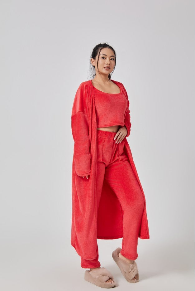Cozy Pyjama Set, 3 Piece Lounge Set, Cute Loungewear - NoirPyjamas