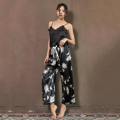 Two-piece Fashion Printed Pyjama Suspenders - NoirPyjamas