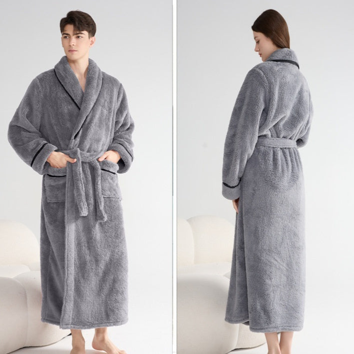 Couple’s Thick Night-Robe – Autumn & Winter Loungewear