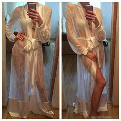 Mopping Cardigan Skirt Pajama Jacket - NoirPyjamas