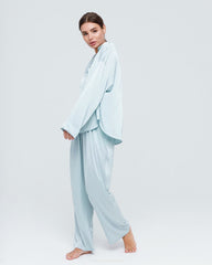 Women’s V-Neck Satin Pyjama Set – Lightweight & Stylish - NOIRPYJAMA