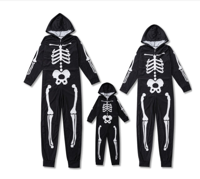 Halloween Family Pyjama – Parent & Child Printed One-Piece Suit