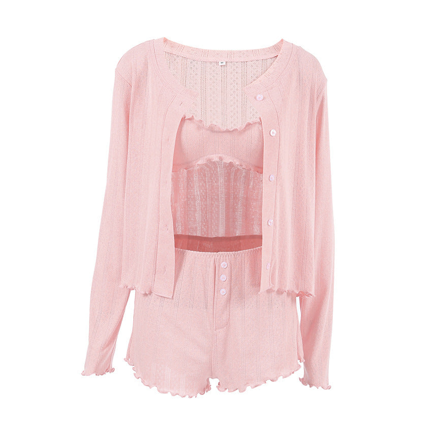 Knit Lounge Set – 3-Piece Pyjama Set – Comfortable & Stylish