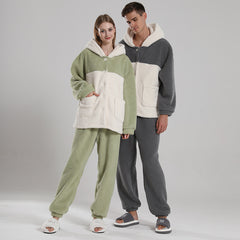 Couple’s Coral Velvet Pyjama Set – Men’s & Women’s Loungewear - NOIRPYJAMA