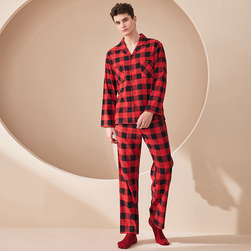Couple Home Thickened Cotton Pyjamas - NoirPyjamas