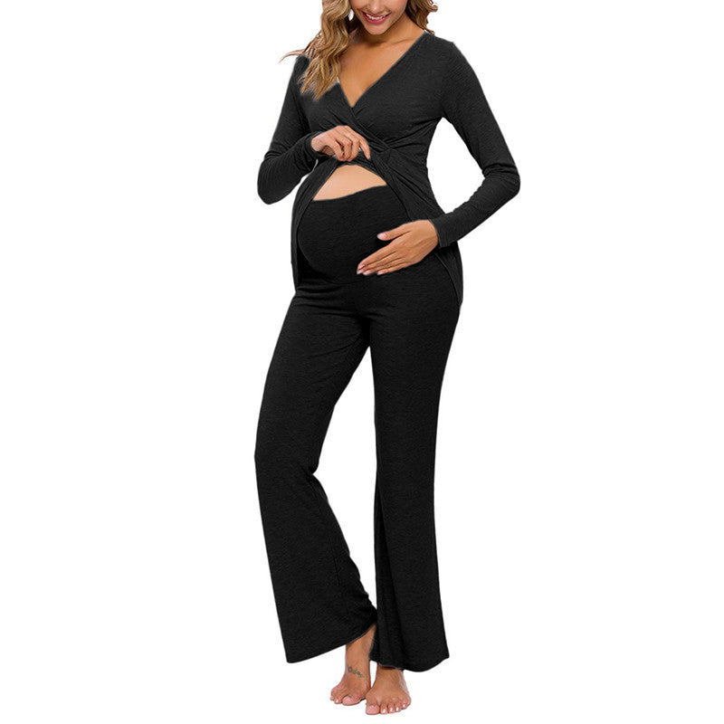 Nursing 2-Piece Maternity Pyjama Set - NOIRPYJAMA