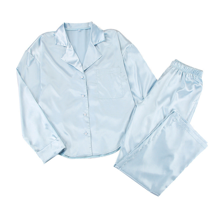 Women’s V-Neck Satin Pyjama Set – Lightweight & Stylish - NOIRPYJAMA