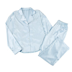 Women’s V-Neck Satin Pyjama Set – Lightweight & Stylish - NOIRPYJAMA