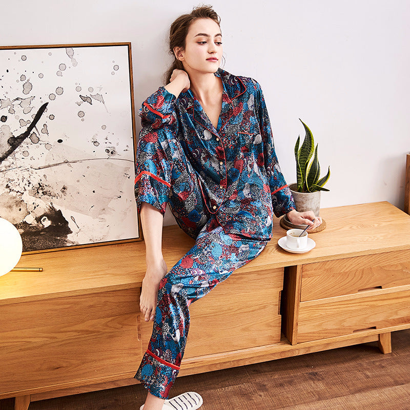 Spinning Silk 2-Piece Pyjama Set – Soft Polyester Sleepwear