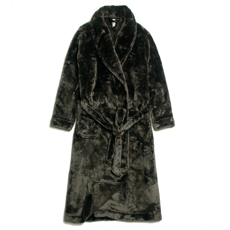 Mink Fleece Home Night Gown Bathrobes - NoirPyjamas