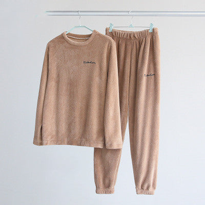 Coral fleece couple pyjamas - NoirPyjamas