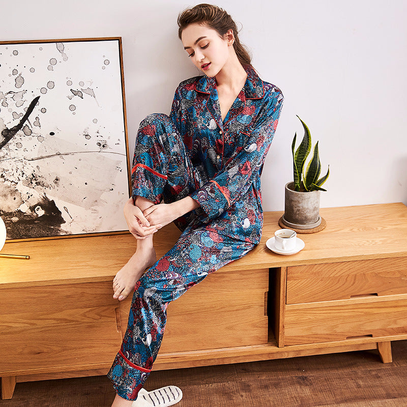 Spinning Silk 2-Piece Pyjama Set – Soft Polyester Sleepwear