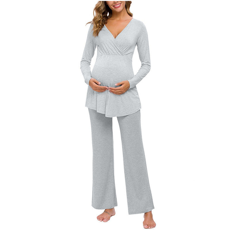 Nursing 2-Piece Maternity Pyjama Set - NOIRPYJAMA
