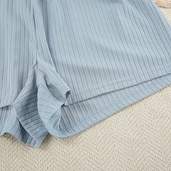 Women’s Nightgown Set – Three-Piece Thin Sling & Long Sleeve