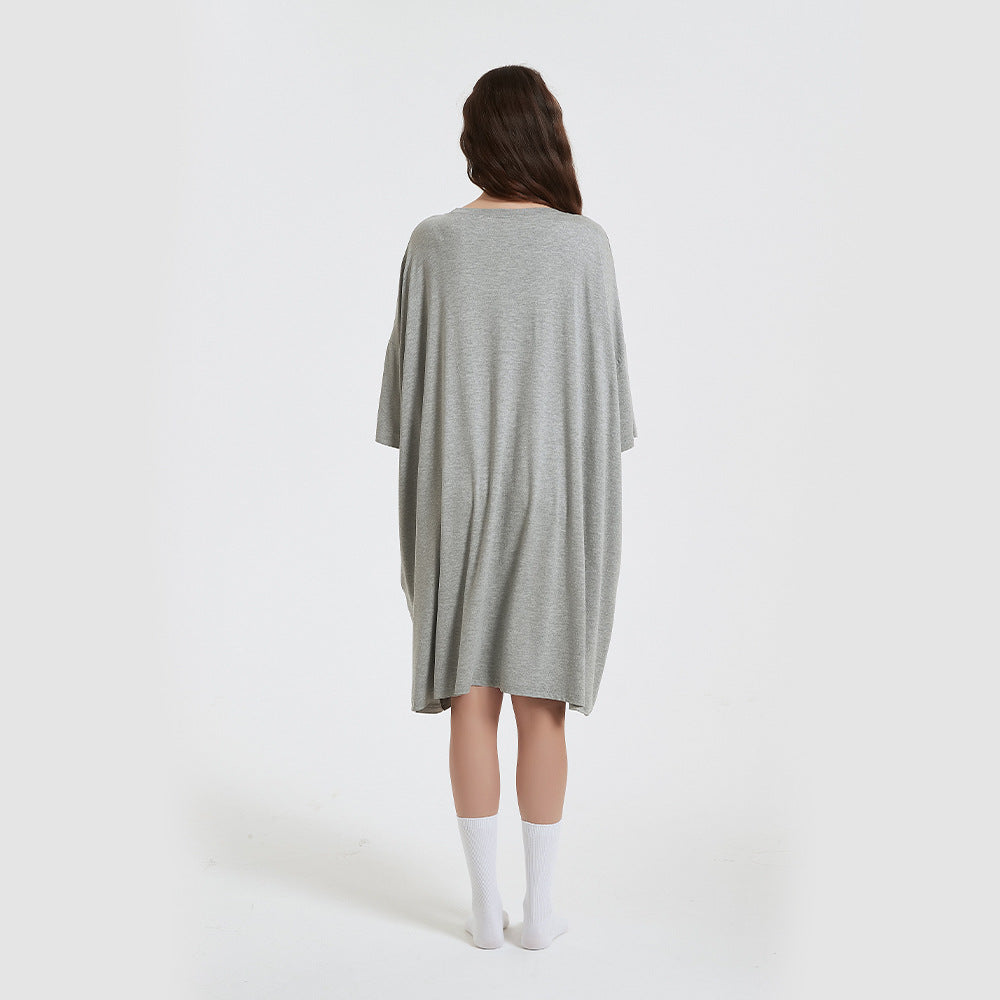 Fashionable Short-sleeved Printed Nightgown