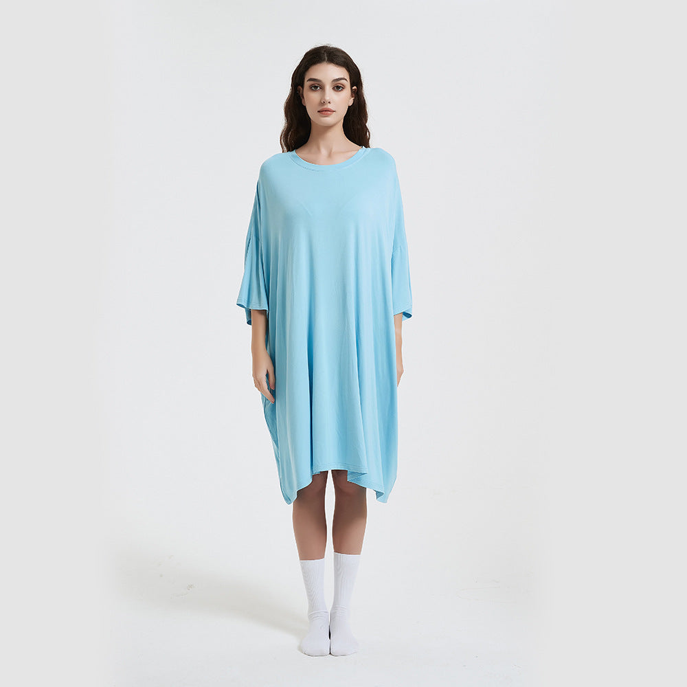 Fashionable Short-sleeved Printed Nightgown
