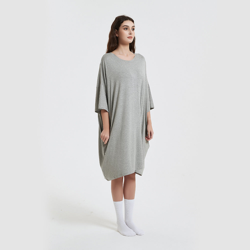 Fashionable Short-sleeved Printed Nightgown