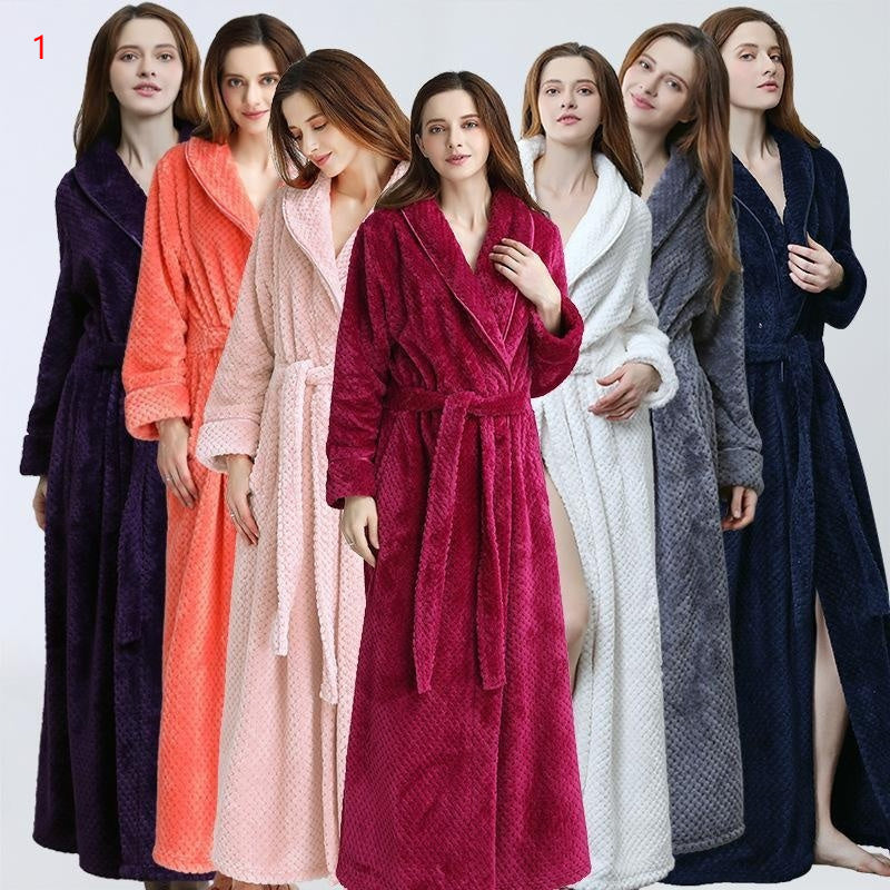 Gown Women Winter Warm Bathrobe Pajamas - NoirPyjamas
