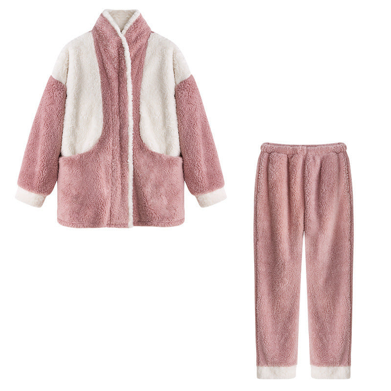 Couple’s Long Sleeve Flannel Pyjamas – Warm Matching Winter Sleepwear