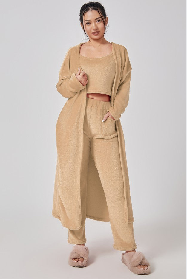 Cozy Pyjama Set, 3 Piece Lounge Set, Cute Loungewear - NoirPyjamas