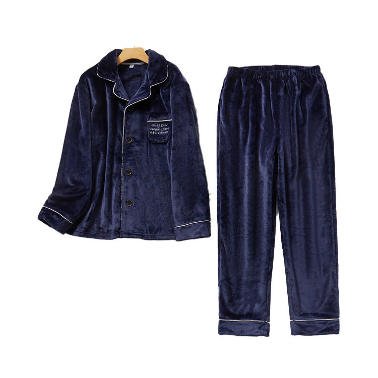 Unisex Coral Fleece Pyjama Set – Women’s & Men’s Thick Loungewear - NOIRPYJAMA