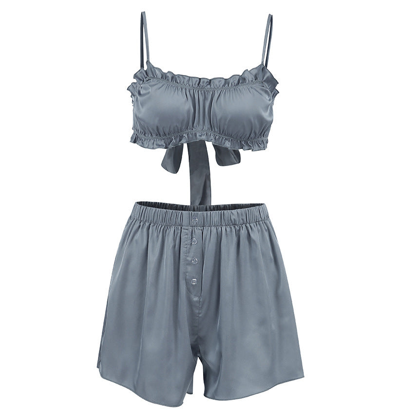 Polyester Spandex Pyjama Set with Shorts