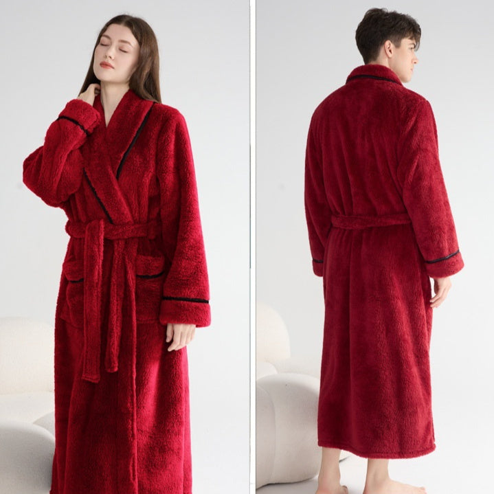 Couple’s Thick Night-Robe – Autumn & Winter Loungewear