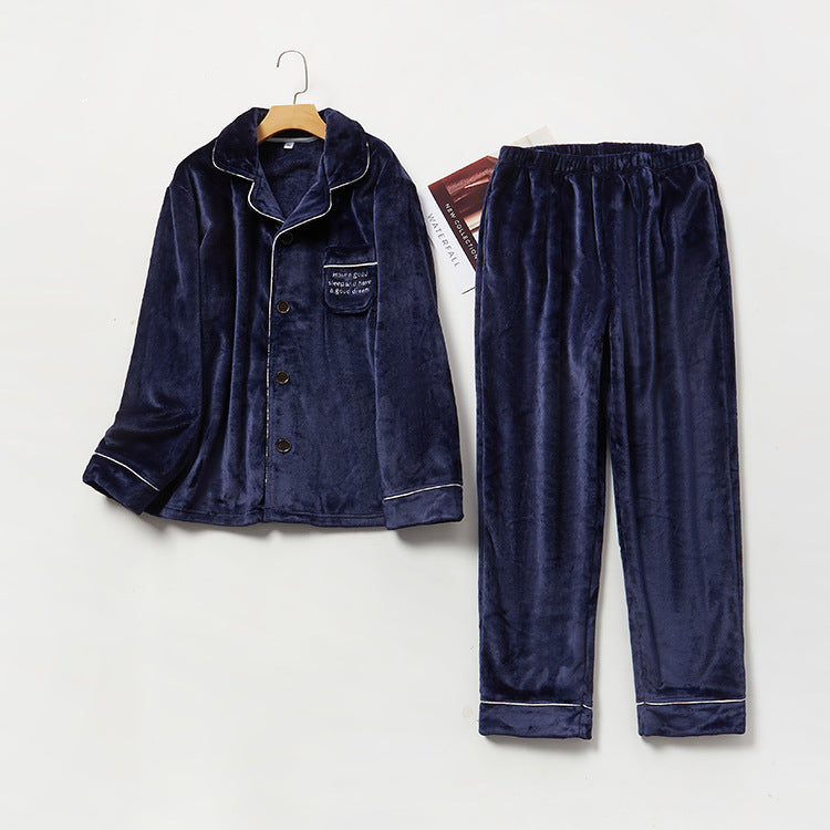 Unisex Coral Fleece Pyjama Set – Women’s & Men’s Thick Loungewear - NOIRPYJAMA